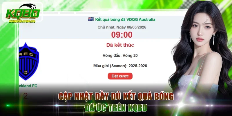 Cập nhật đầy đủ kết quả bóng đá Úc trên KQBD